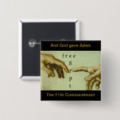 第一与え戒アダム神は… 缶バッジ (正面&裏面)