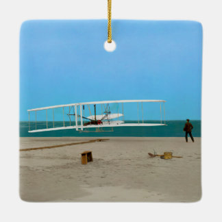 第一便のライト兄弟のヴィンテージの飛行機 セラミックオーナメント