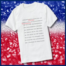 第一修正条項改訂デモクラシーTシャツ