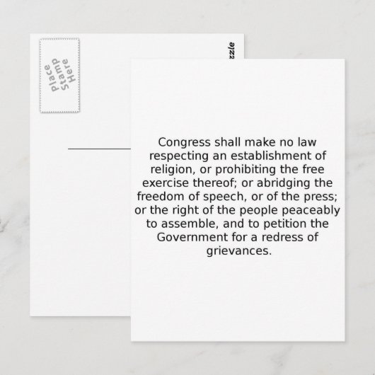 第一修正条 ポストカード (正面/裏面)