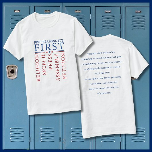 第一修正案 言論の自由 抗議集会 Tシャツ