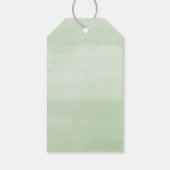 第一共産主義バプテスマ金ゴールド緑のメッセージカード ギフトタグ (裏面)