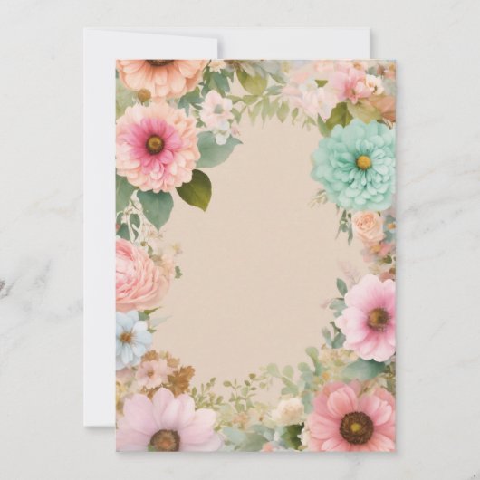 "第一印象：エレガントな結婚式の招待状" 招待状 (正面)