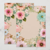 "第一印象：エレガントな結婚式の招待状" 招待状 (正面/裏面)