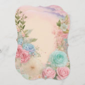 "第一印象：エレガント招待状の間隔" (正面/裏面)