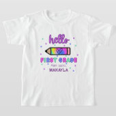 第一学年パーソナライズされたの初日 Tシャツ (レイダウン)