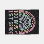 第一学年100日の100頭が切れる日 フリースブランケット (正面(横))