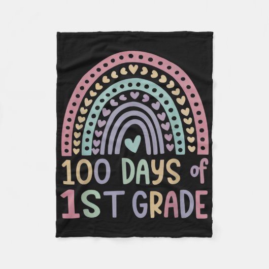 第一学年100日の100頭が切れる日 フリースブランケット (正面)