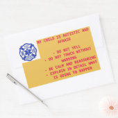 第一応答者のステッカー – 自閉症の子供 長方形シール (封筒)