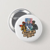 第一応答者日ナース消防隊 缶バッジ (正面&裏面)