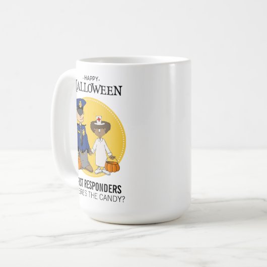 第一応答者警察官ナースハロウィーン コーヒーマグカップ (正面左)