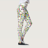 第一次アルファベットのラテン系の手紙ABCのカラフル レギンス (右)