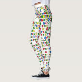 第一次アルファベットのラテン系の手紙ABCのカラフル レギンス (左)