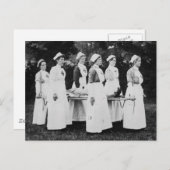 第一次世界大戦が負傷運者をナース ポストカード (正面/裏面)