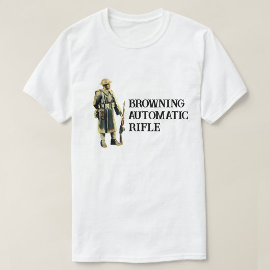 第一次世界大戦のドゥーグルボーイBARライフル Tシャツ (デザイン正面)