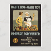 第一次世界大戦のポスター無駄ではない、望まない。 ポストカード (正面)