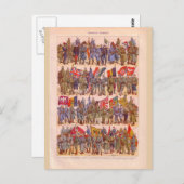 第一次世界大戦のヴィンテージ軍服 ポストカード (正面/裏面)