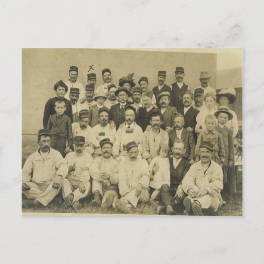 第一次世界大戦の村の写真 ポストカード (正面)