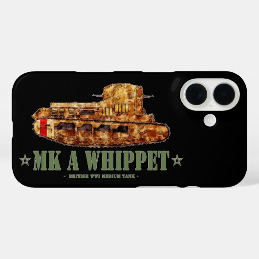第一次世界大戦時のイギリス中戦車MK A ウィペット WWI Case-Mate iPhoneケース (裏面 (横))