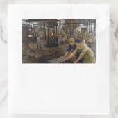 第一次世界大戦1918年　弾薬工場で働く女性たち 長方形シール (バッグ)