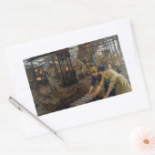 第一次世界大戦1918年　弾薬工場で働く女性たち 長方形シール (封筒)