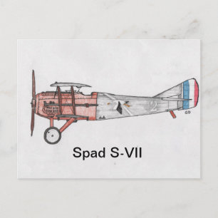 第一次世界大戦 スパッド S-VII 戦闘機 ポストカード