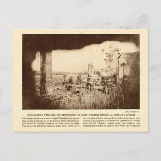 第一次世界大戦、フランス、木々は敵の塹壕をマーク ポストカード