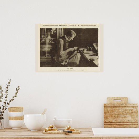 第一次世界大戦、フランス、義肢装具の製作 ポスター (キッチン)