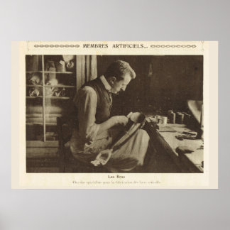 第一次世界大戦、フランス、義肢装具の製作 ポスター