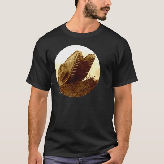 第一次世界大戦 ブラウンタンク キャタピラ ヴィンテージ Tシャツ (正面)