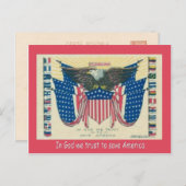 第一次世界大戦、プロパガンダ、神に信頼 ポストカード (正面/裏面)