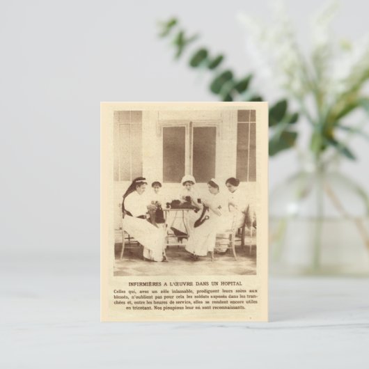 第一次世界大戦、兵士のための編み物 ポストカード (スタンド正面)