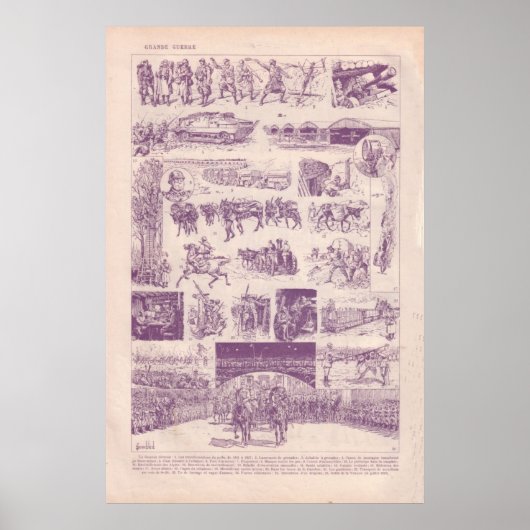 第一次世界大戦、兵士、装備 ポスター (正面)