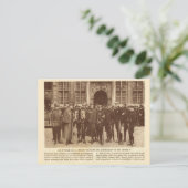 第一次世界大戦、役員フランスのはジョージ5世に会う ポストカード (スタンド正面)