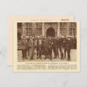 第一次世界大戦、役員フランスのはジョージ5世に会う ポストカード (正面/裏面)