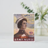 第一次世界大戦 軍事募集ポスター -- 女性 ポストカード (スタンド正面)
