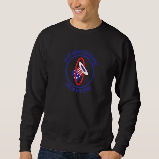 第一次世界大戦 94th Aero Squadron Hat in the Ring 2 スウェットシャツ (正面)