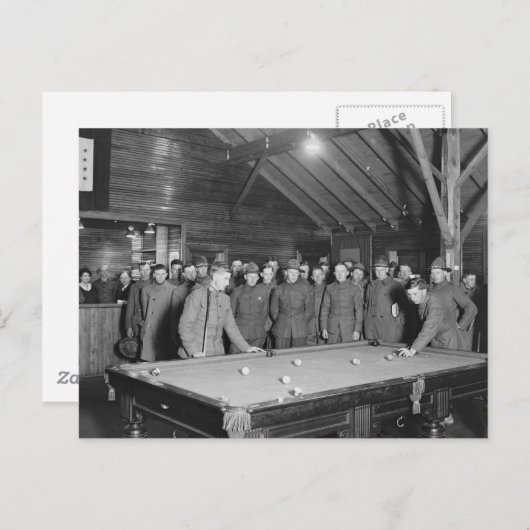 第一次世界大戦YMCAプールホール、1910年代 ポストカード (正面/裏面)