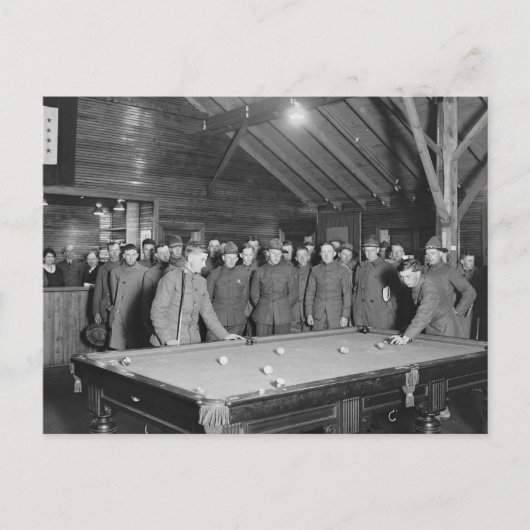 第一次世界大戦YMCAプールホール、1910年代 ポストカード (正面)