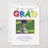 第一次卒業生の文字の写真 案内状 (正面)