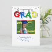 第一次卒業生の文字の写真 案内状 (スタンド正面)