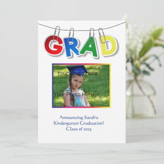 第一次卒業生の文字の写真 案内状 (スタンド正面)