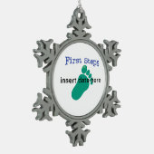 第一歩 スノーフレークピューターオーナメント (左)