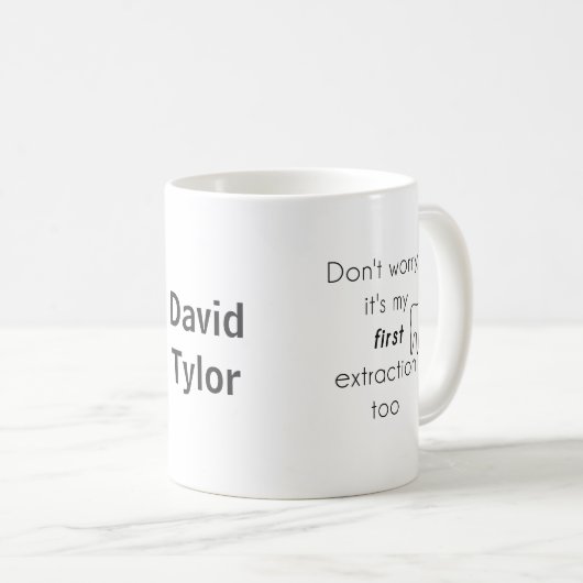 第一歯抜歯! コーヒーマグカップ (正面右)