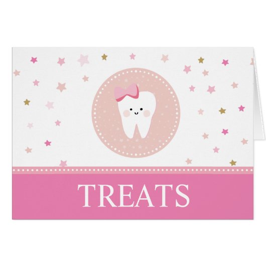 第一歯用ピンクフードラベルカードパーティー (正面横)