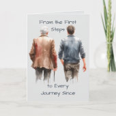 第一段階から、すべての旅から幸せな父の日 カード (正面)