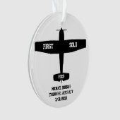 第一独シンプル自の航空パーソナライズされた機 オーナメント (正面)