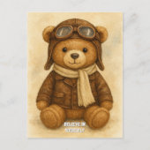 第一独シンプル自の航空パーソナライズされた機 ポストカード (正面)