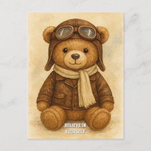 第一独シンプル自の航空パーソナライズされた機 ポストカード (正面)