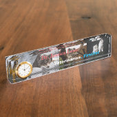 第一獣医ア最高のクリル気にユリ デスクネームプレート (側面)